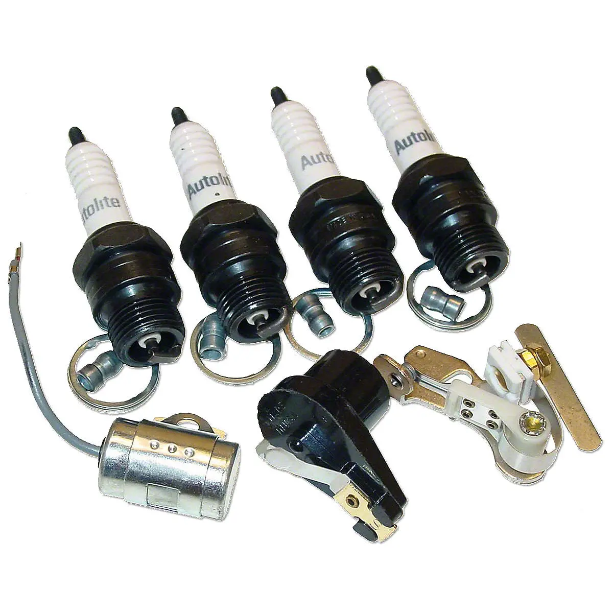 Ignition Tune-Up Kit For Delco Distributor W/ Screw Held Cap Fits 4 Cylinder Massey Tractors | 1024923M1 1