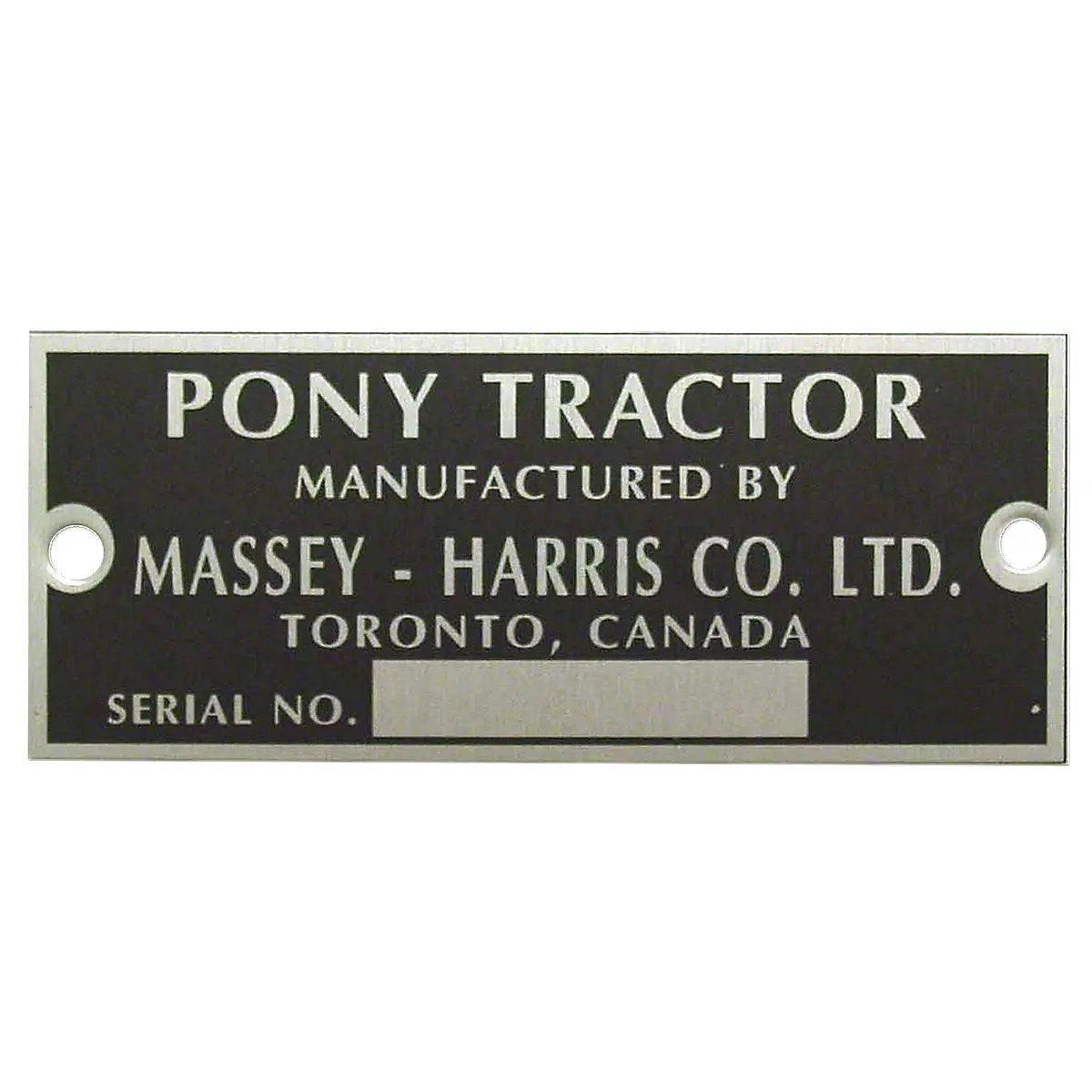 Serial Number Tag Fits Massey Harris Pony Tractor 1