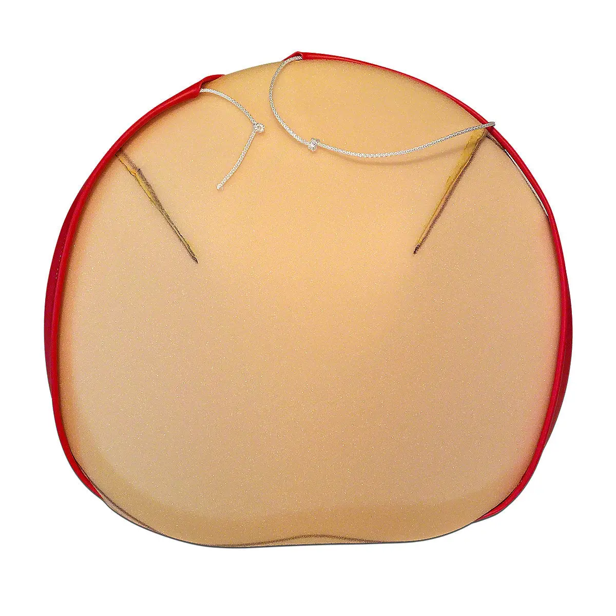 Red & White Tractor Seat Pad Fits 19" Pan 2