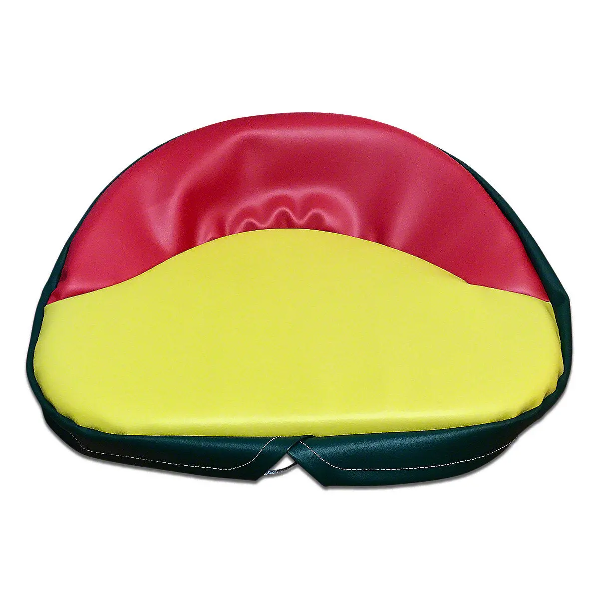 Yellow Green & Red Tractor Seat Pad Fits 21" Pan 1