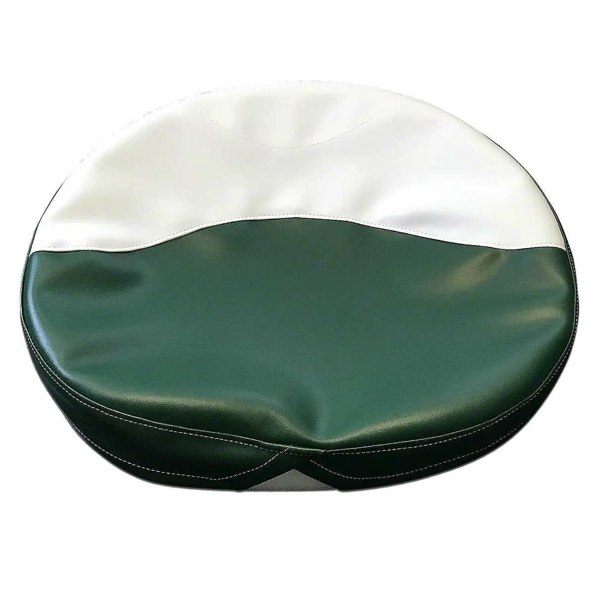 White & Green Deluxe Tractor Seat Pad Fits White/Oliver Tractor | 21" Pan 1
