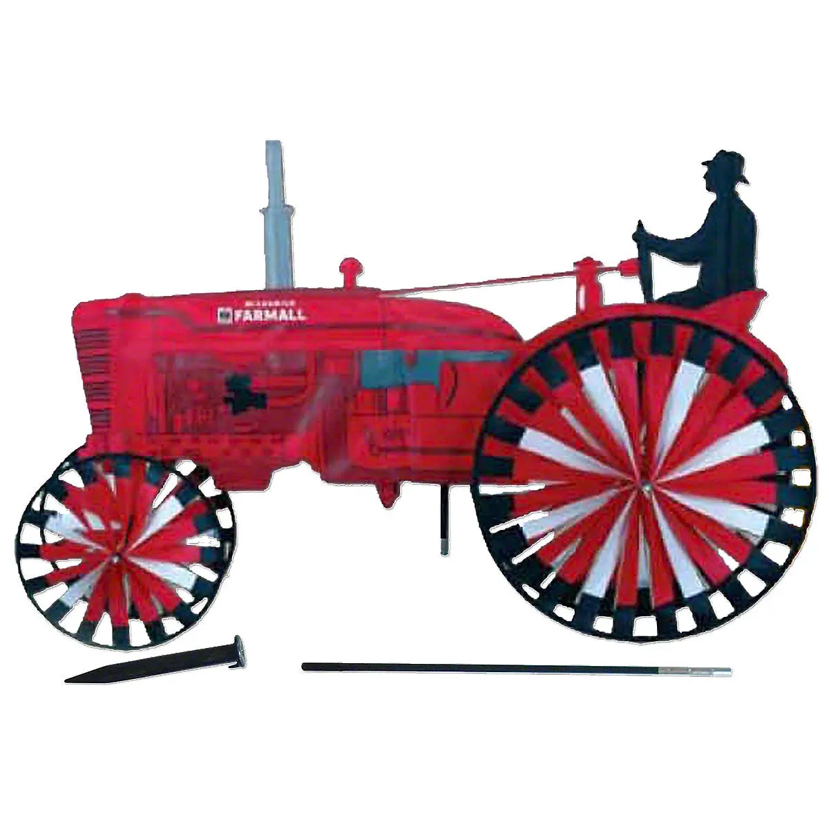 Farmall Tractor Spinner Yard Ornament 1