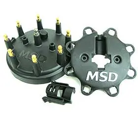 Msd 4" Black Cap & Wire Retainer 1