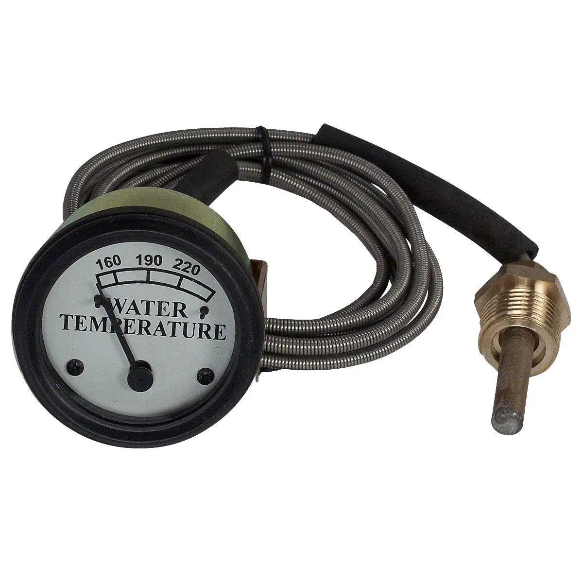 Water Temperature Gauge With White Faceplate And 3' Lead Fits John Deere | Aa883r, Aa3538r 1