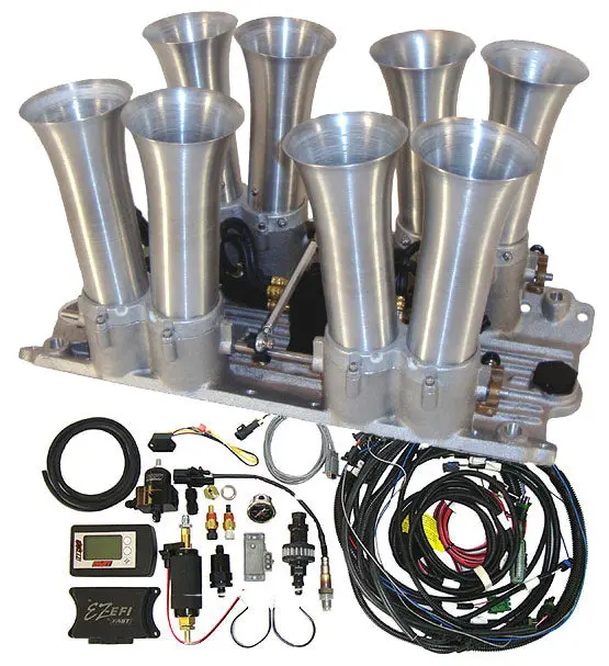 Old School Small Chevy Enderle Stack, Fitech, Efi System Complete 1