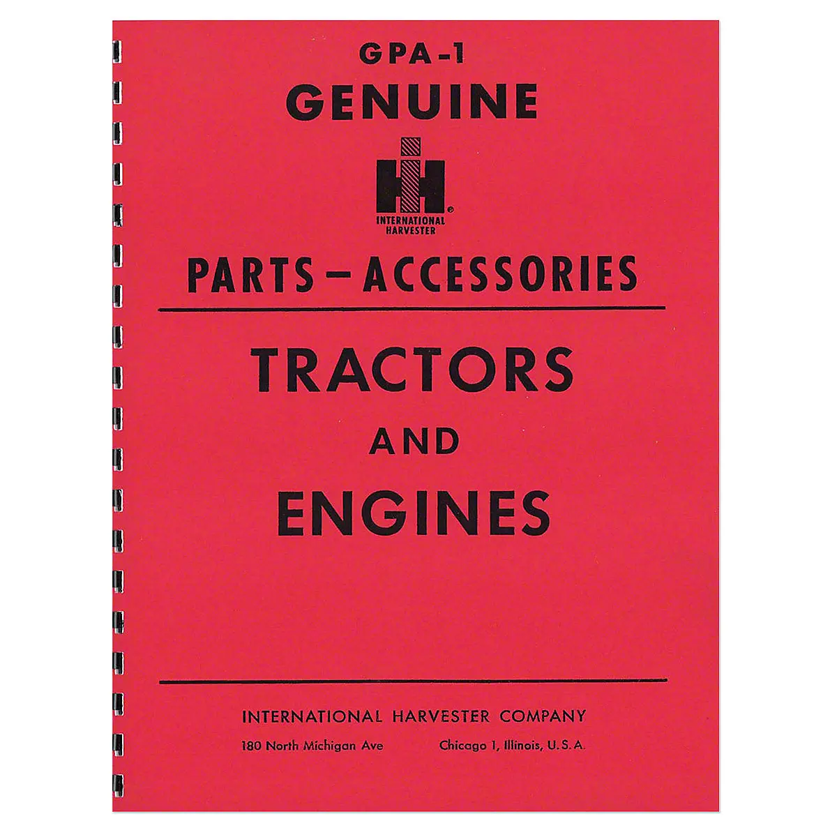 Genuine Ih Parts & Accessories Manual Reprint For International Tractor 1