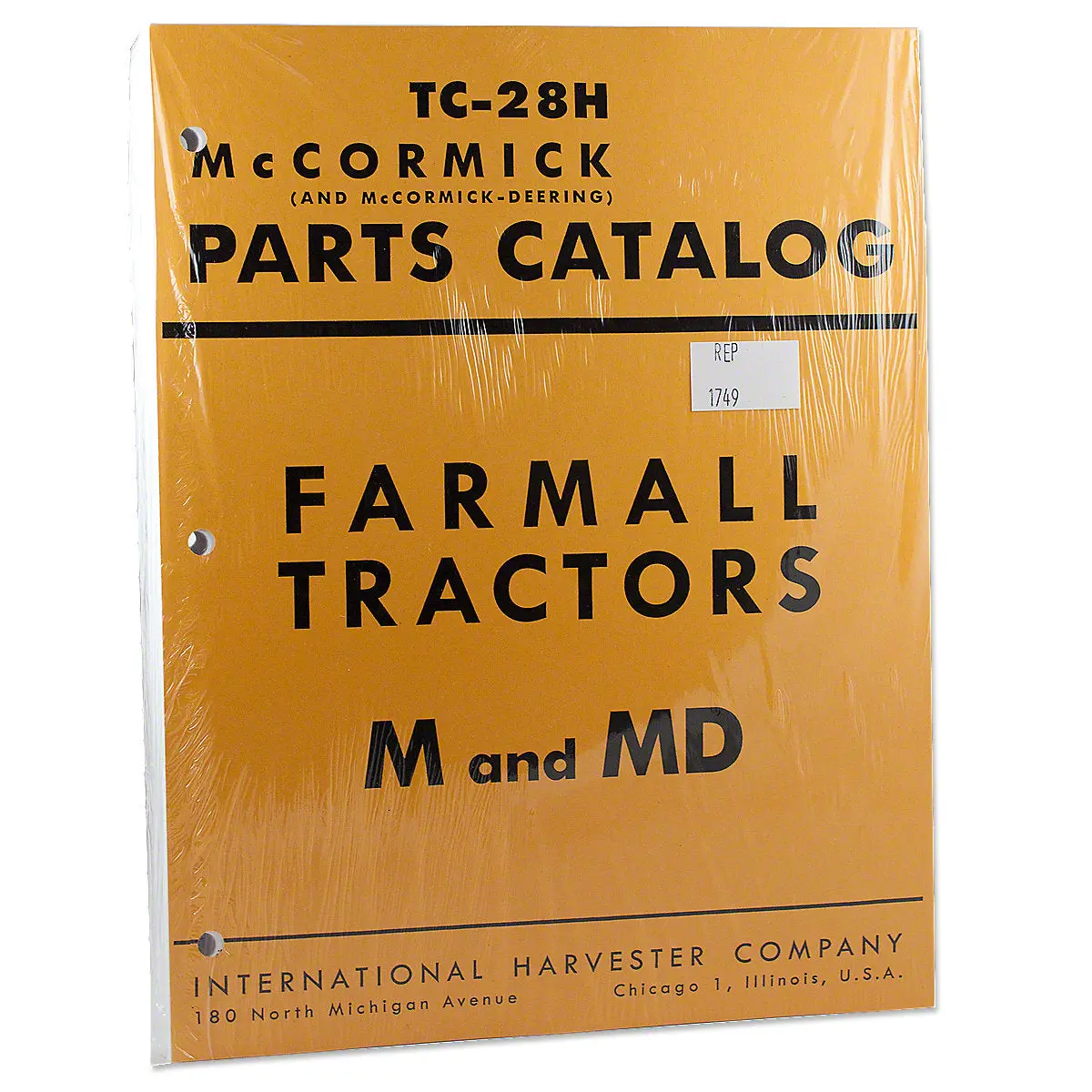 Parts Manual Reprint For International Tractor | M, Md, Mdv, Mv 1