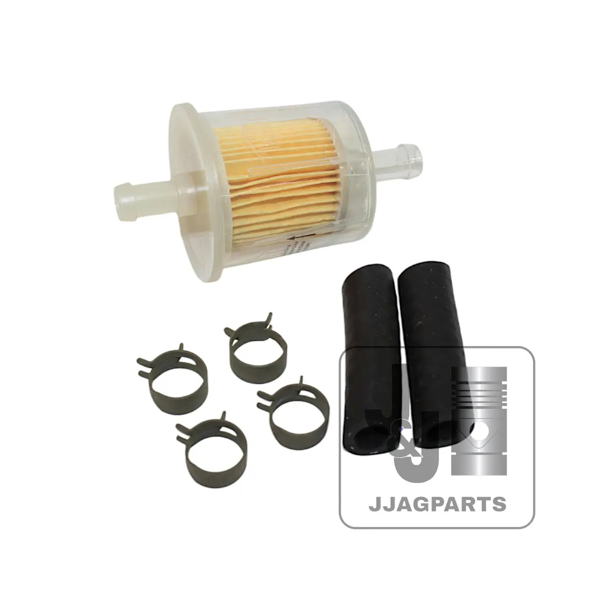 In Line Fuel Filter W/ Hose & Clamps -Fits  Massey  Tractor 1