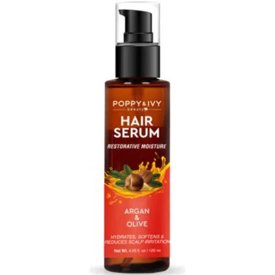 Poppy & Ivy: Hair Serum Restorative Moisture Argan & Olive 4.05Oz 1