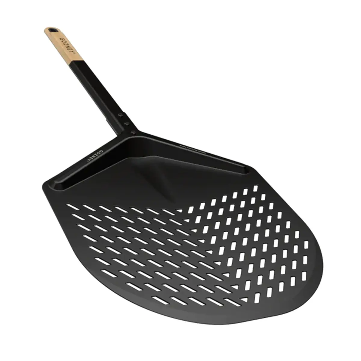 Gozney Balance Placement Peel 12" Pizza Aluminum Beech Wood Handle Black Ad1774 1