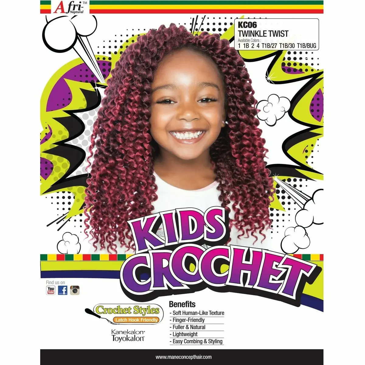 Afri-Naptural Kids Crochet Twinkle Twist (Kc06) 1