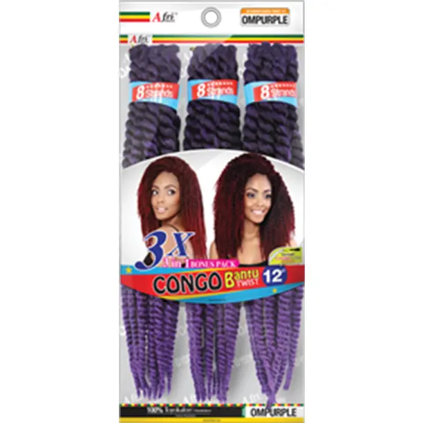 Afri-Naptural: 3X Congo Bantu Twist 12" 1