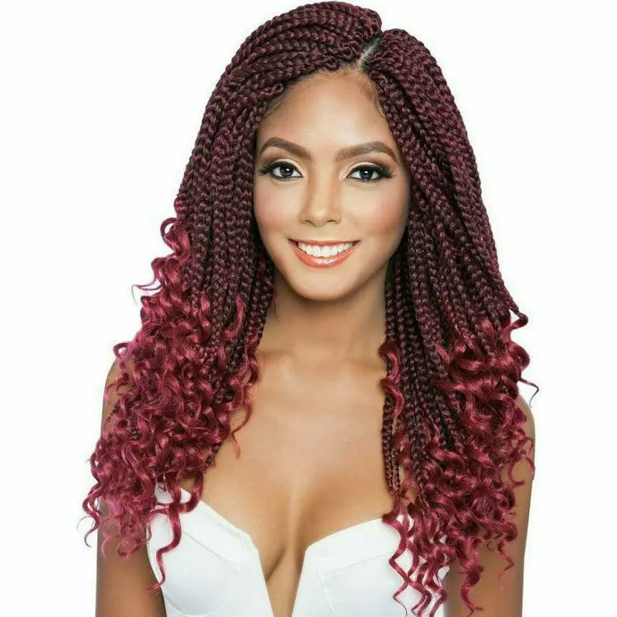 Afri-Naptural: 3X Curly Ends Box Braid 14" (Box 301) - Final Sale 1
