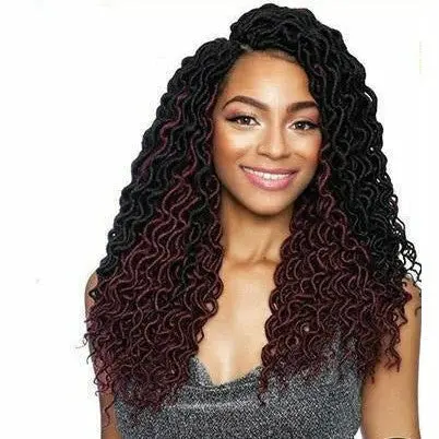 Afri-Naptural: 3X Pre-Stretched Ripple Faux Locs 14" (Loc305) Crochet Braid 1