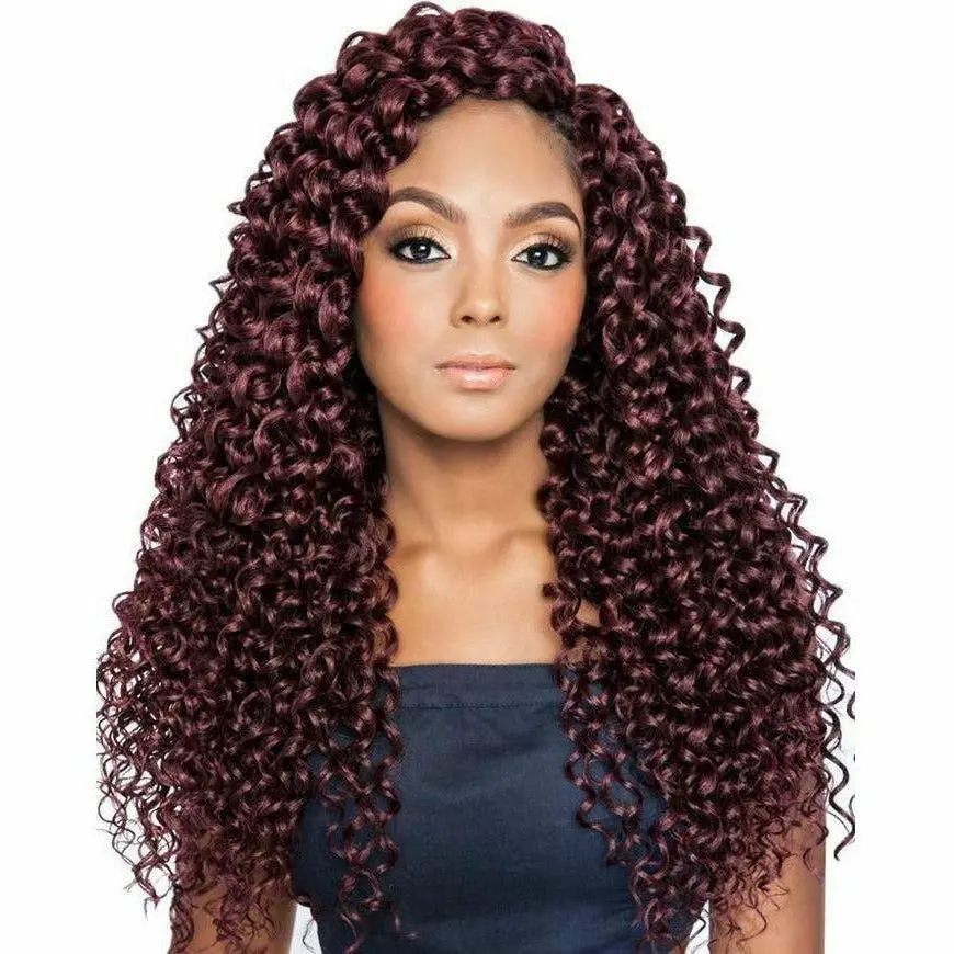 Afri-Naptural: Caribbean Bundle Pre-Stretched Cascading Ripple 18" (Cbp04) -Final Sale 1