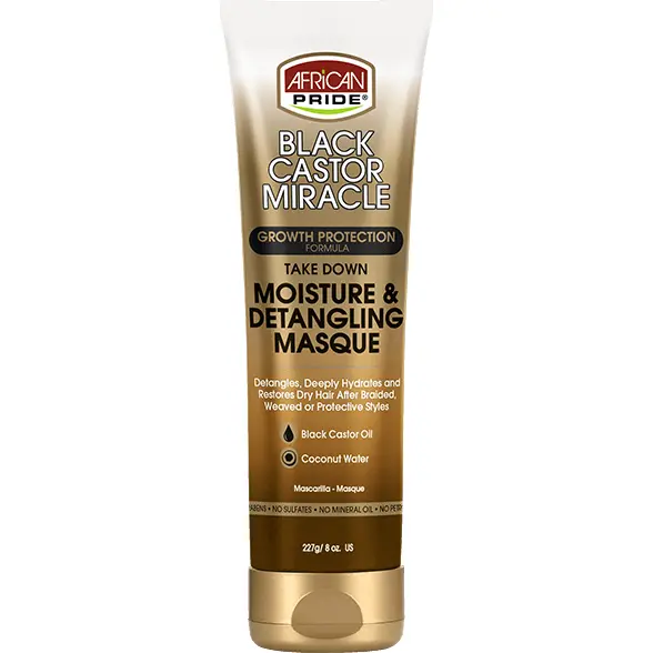 African Pride: Black Castor Miracle Moisture & Detangling Masque 8Oz 1