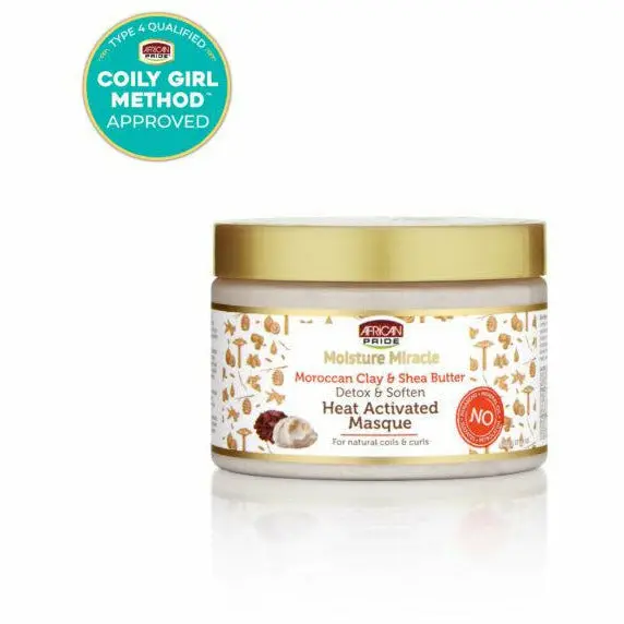African Pride: Moroccan Clay & Shea Butter - Detox & Soften Masque 12Oz 1