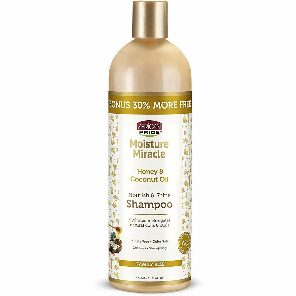 African Pride: Honey & Coconut Oil Shampoo 16Oz 1