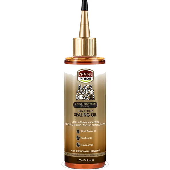 African Pride: Black Castor Miracle - Hair & Scalp Sealing Oil 6Oz 1