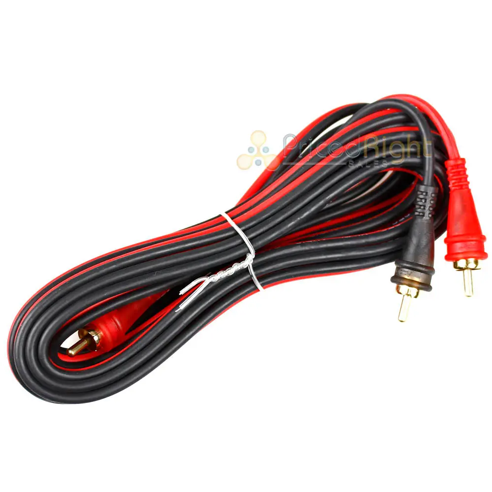 12 Ft Rca Cable Male To Male Audio Output Car Home Cable Audiopipe Amf-12 Audio 1