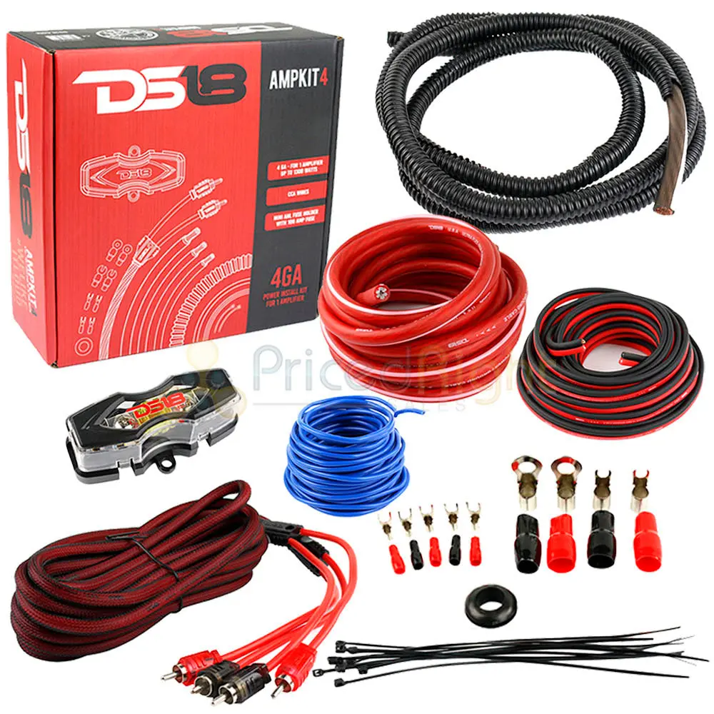 Ds18 4 Gauge Amp Kit Wiring Amplifier Complete Install Cables Ampkit4 1