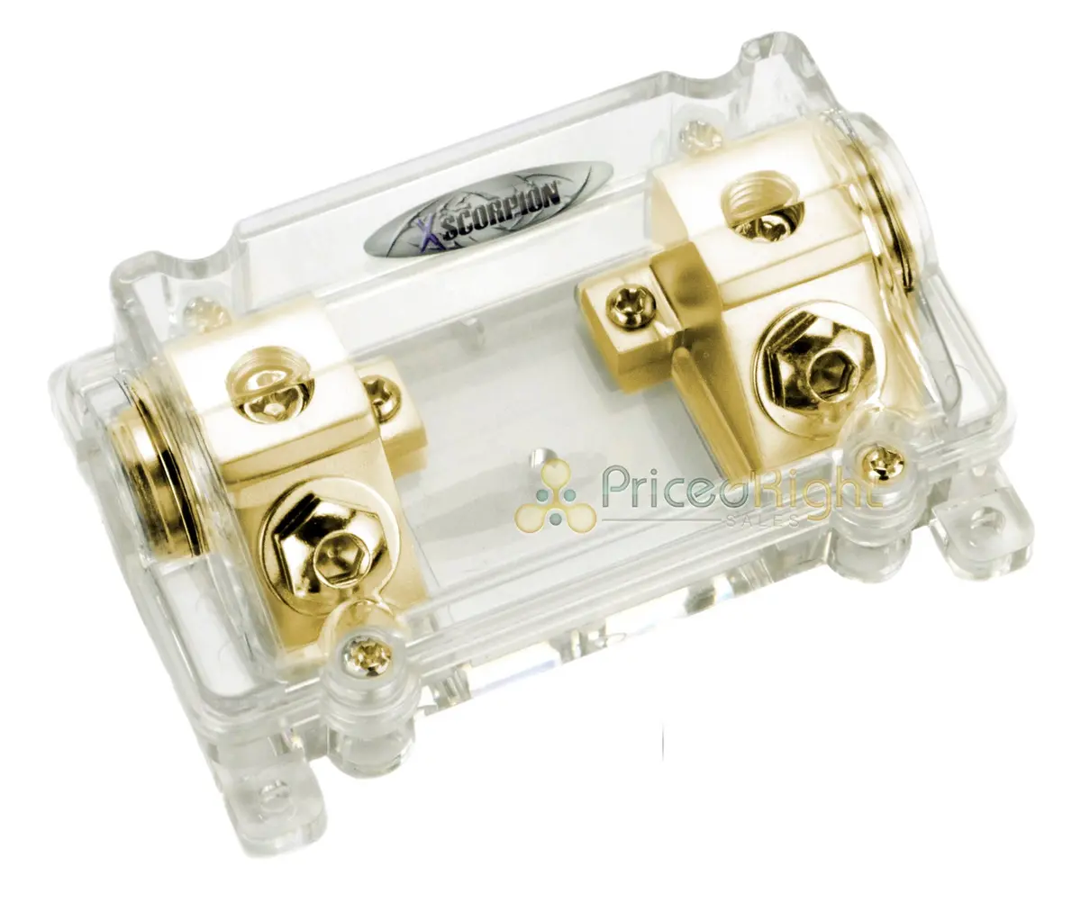 Xscorpion Anl4040g Gold Anl Inline Fuse Holder With 0 2 Gauge Input Output 1