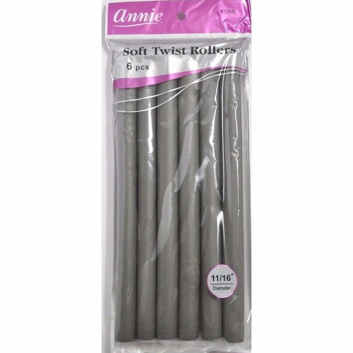 Annie: 10" Soft Twist Rollers 11/16" #1209 1