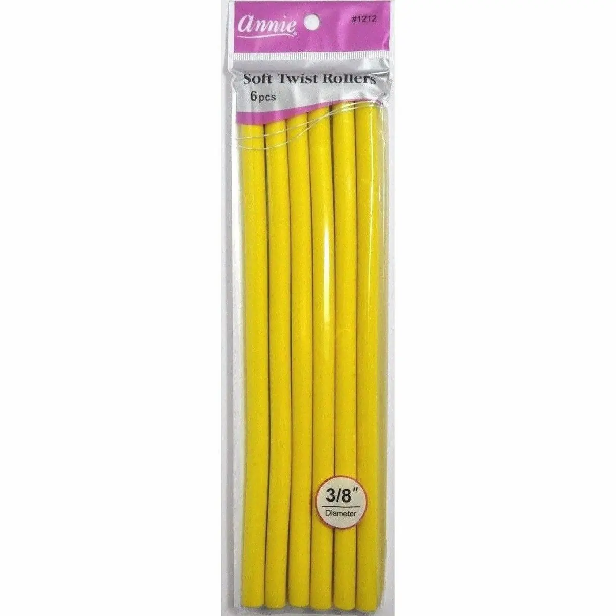 Annie: 10" Soft Twist Rollers 3/8" #1212 1