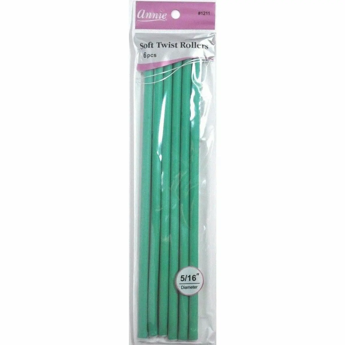 Annie: 10" Soft Twist Rollers 5/16" #1211 1
