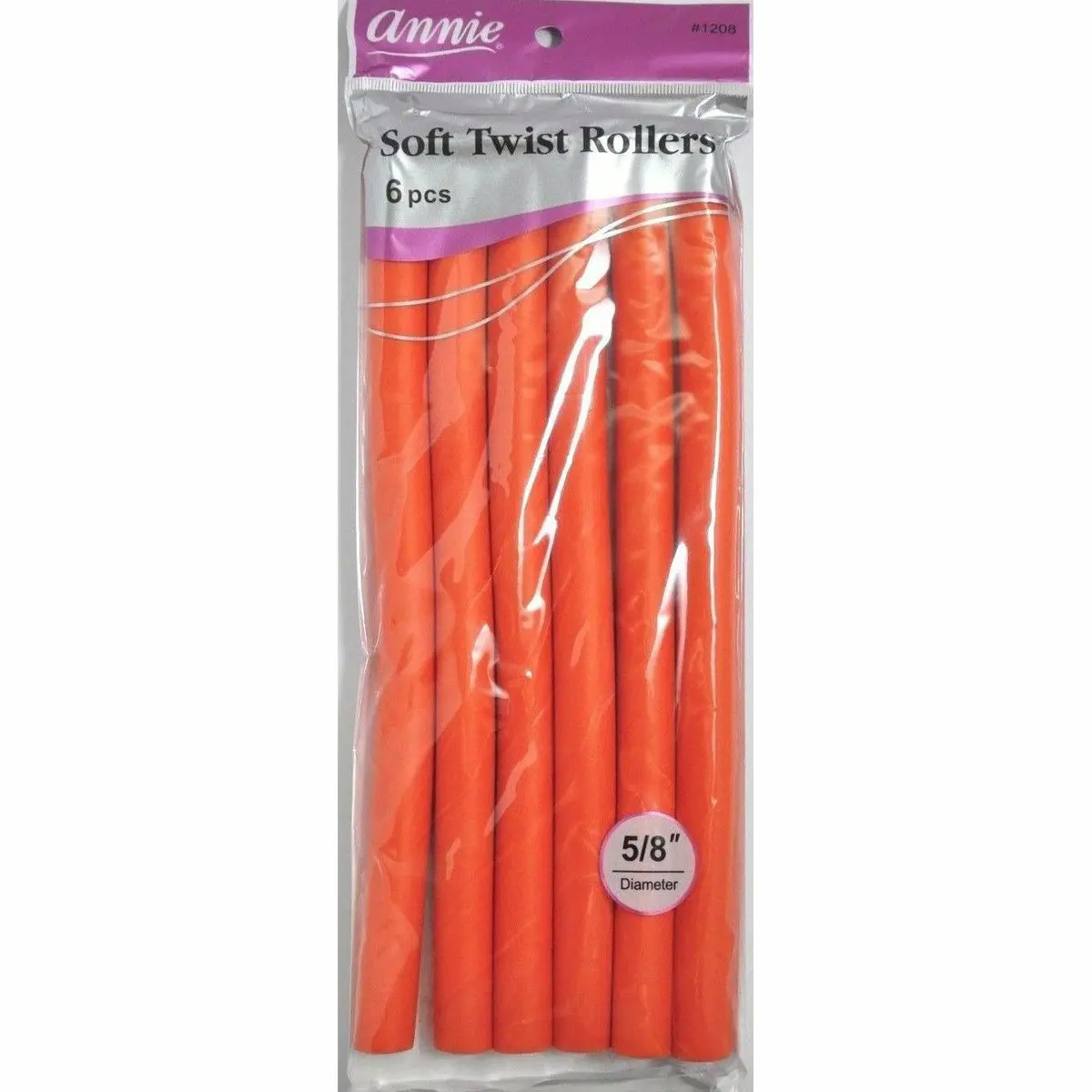 Annie: 10" Soft Twist Rollers 5/8" #1208 1