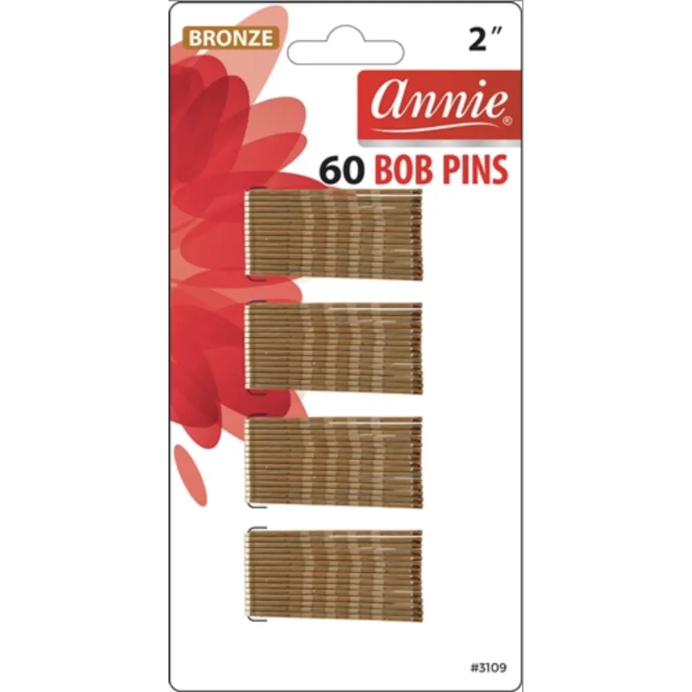 Annie: 60 Bob Pins 2" Bronze #3109 1