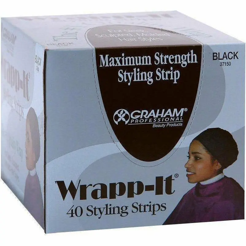 Wrapp-It: Maximum Strength Styling Strip 40 Count - Black 1