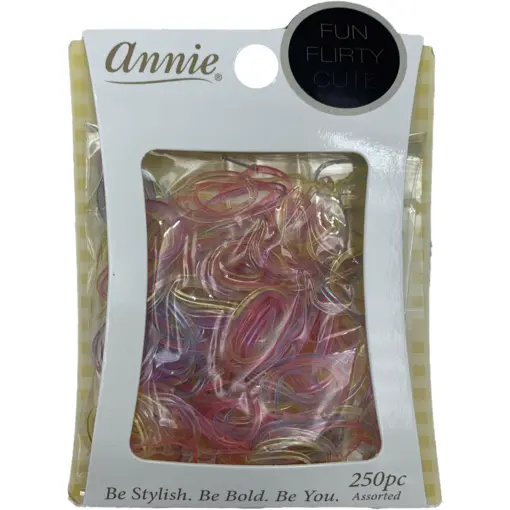 Annie: Clear Assorted Color Elastic Band #8554 1