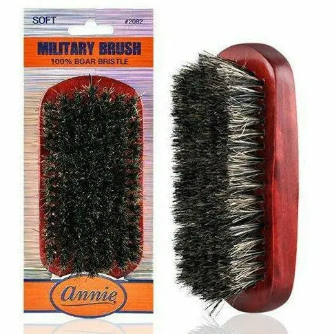 Annie: Soft 100% Boar Bristle Military Brush #2082 1