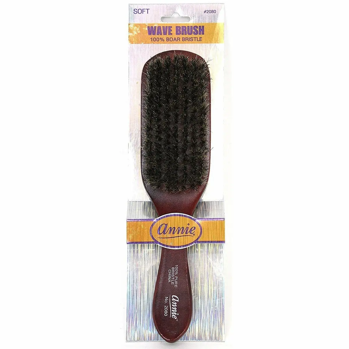Annie: Soft 100% Boar Bristle Wave Brush #2080 1