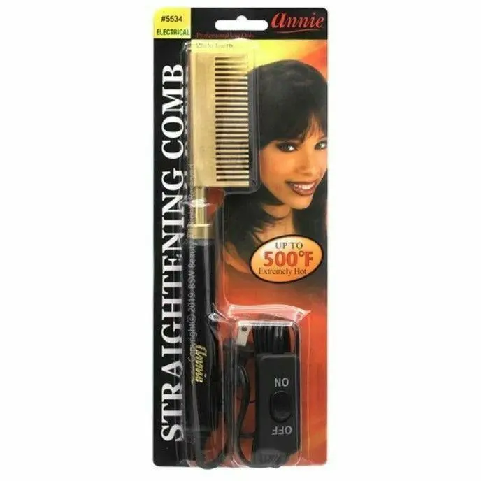 Annie: Electric Straightening Comb - Wide Teeth #5534 1