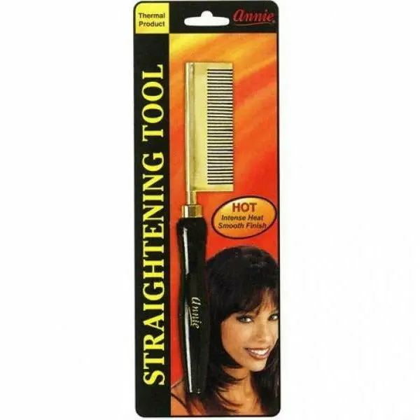Annie: Straightening Comb - Medium Teeth Straight Head #5502 1
