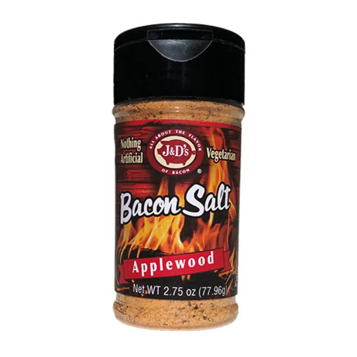 J&D's Applewood Bacon Salt 2.5 Oz All Natural Bacon Flavored Seasoning Spice Rub 1