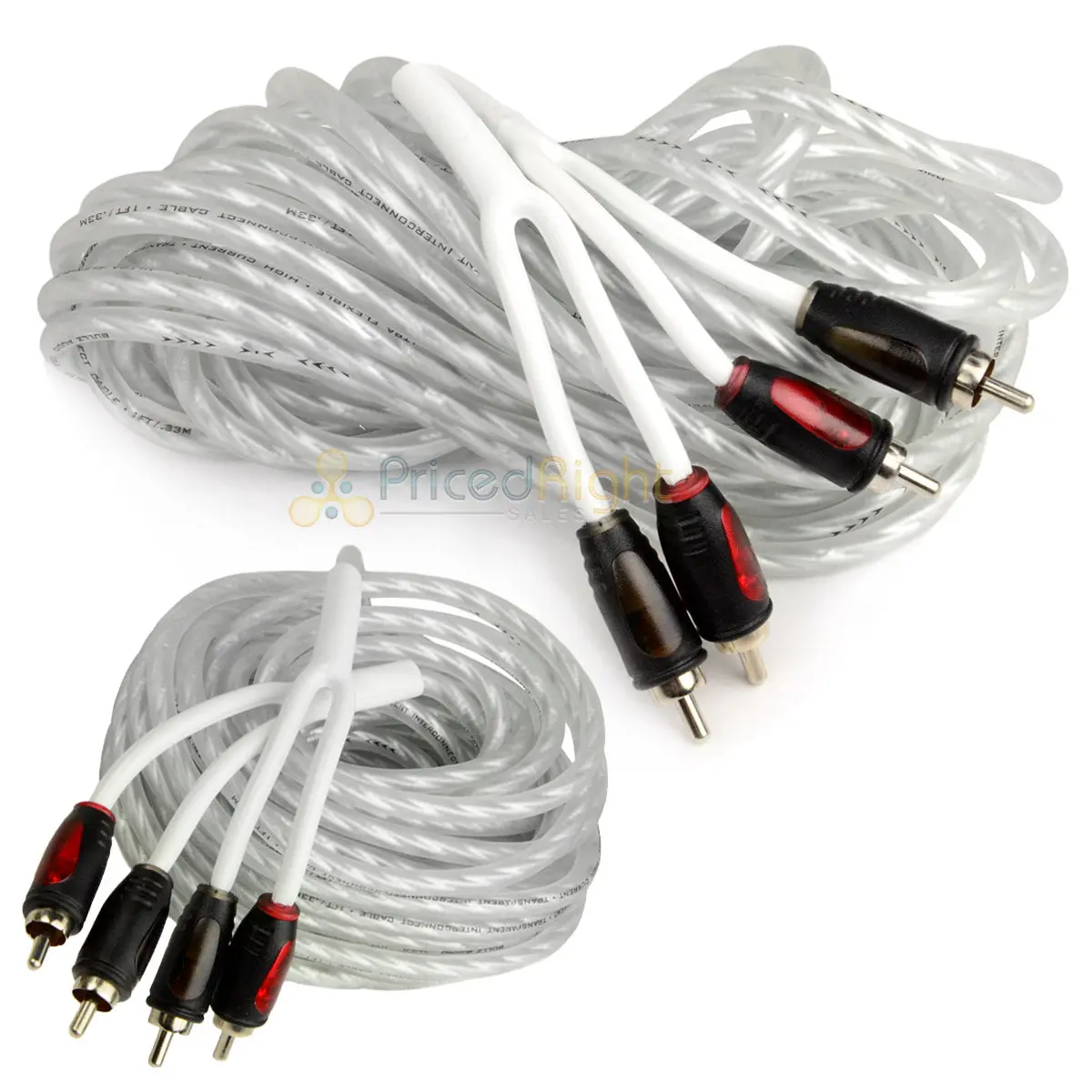 Pair 22 Ft Triple Shielded Platinum Twisted Interconnect Rca Cable 2 Pack B22tpr 1