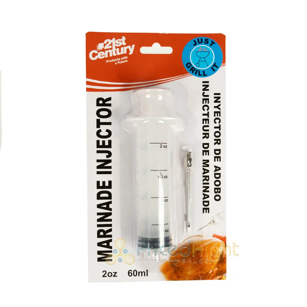 Marinade Meat Injector Syringe With Screw On Needle 2 Oz  21St Century 1