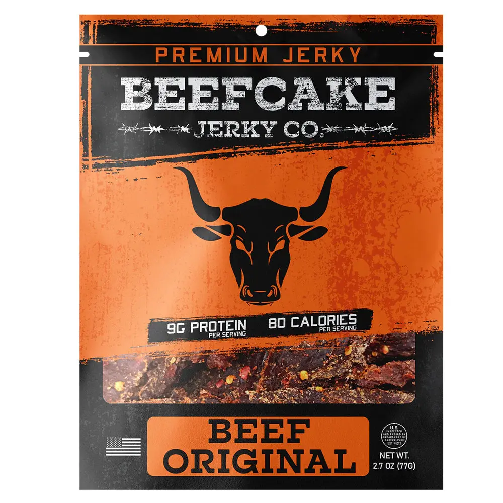 Beefcake Jerky Co Beef Original Jerky 2.7Oz 9G Protein 80 Calories Bc001 1