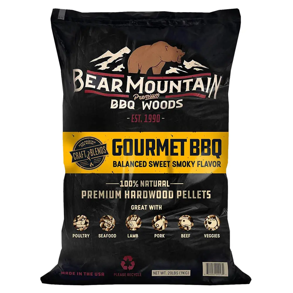 Bear Mountain Gourmet Bbq Hardwood Cooking Pellets Sweet Smokey Flavor 20Lb Bag 1