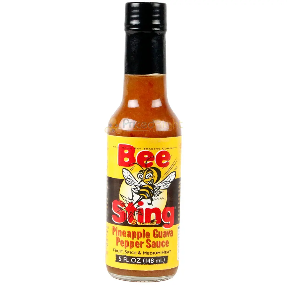 Bee Sting Pineapple Guava Pepper Sauce 5 Oz Non Gmo Gluten Free Medium Heat 1
