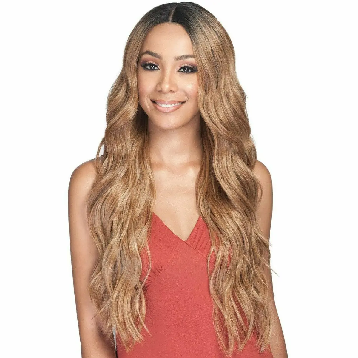 Bobbi Boss: Human Hair Blend Lace Front Wig - Mora 1