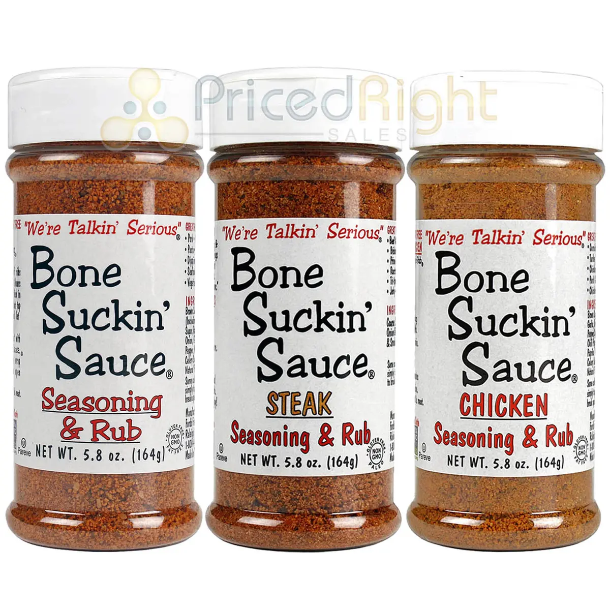 Bone Suckin' Sauce Seasoning And Rub Chicken & Steak Dry Rubs Gluten & Fat Free 1