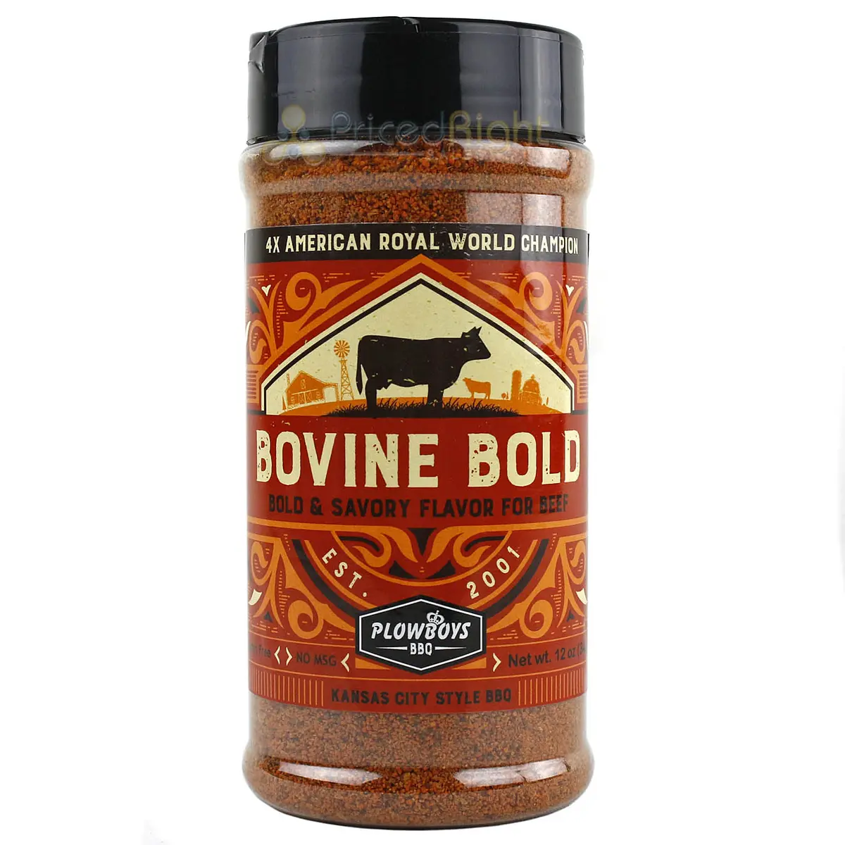 Plowboys Bbq Bovine Bold Seasoning Rub 12Oz Award Winning Barbeque Meat Rub 1