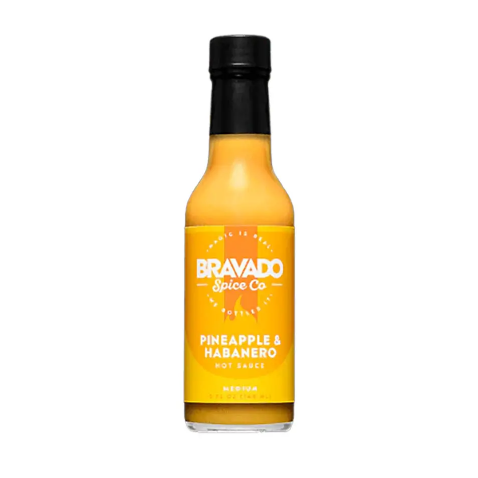 Bravado Spice Co. Pineapple & Habanero Hot Sauce Sweet Spicy 5 Oz Bottle Medium 1