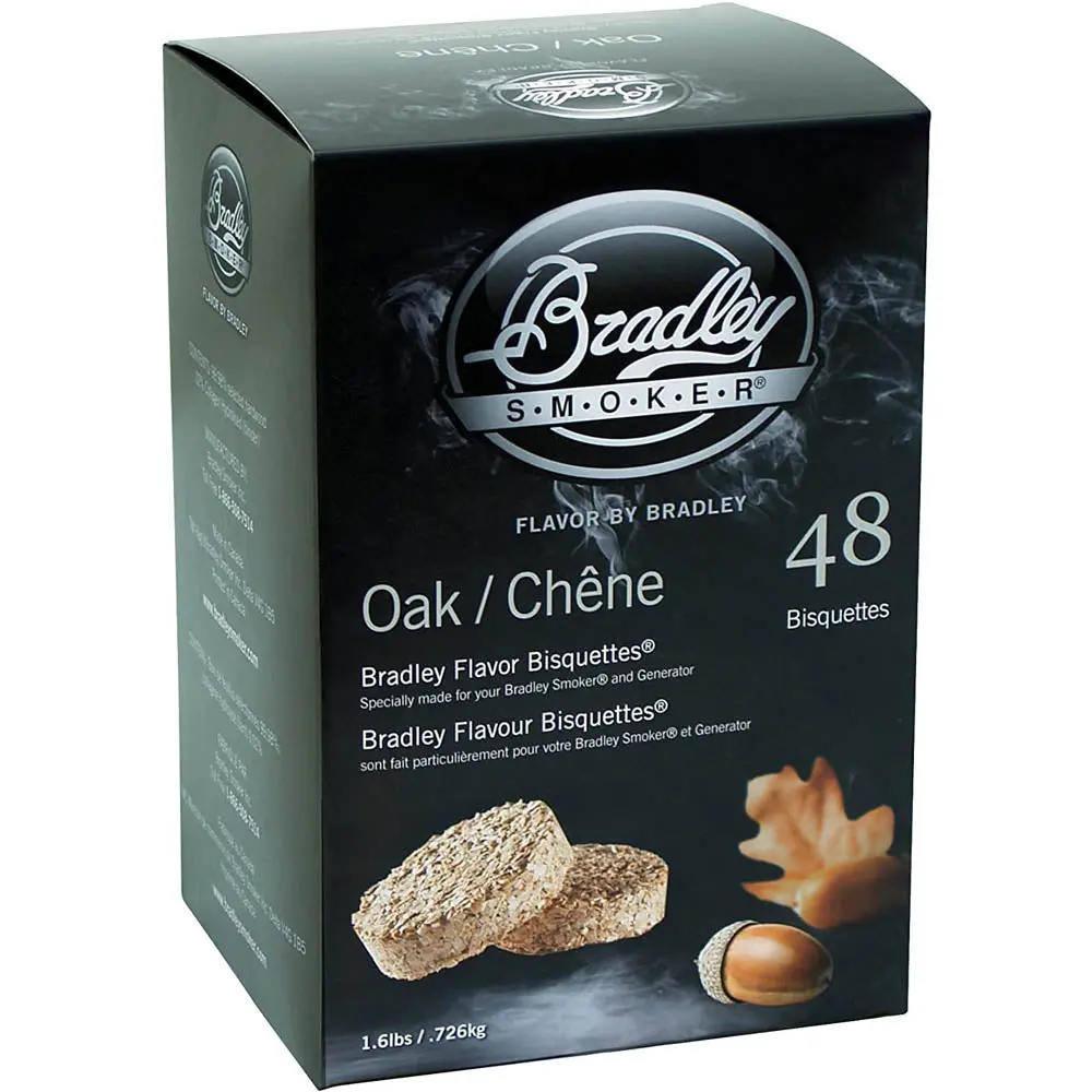 Bradley Smoker Oak Flavor Bisquettes 48 Pack 1