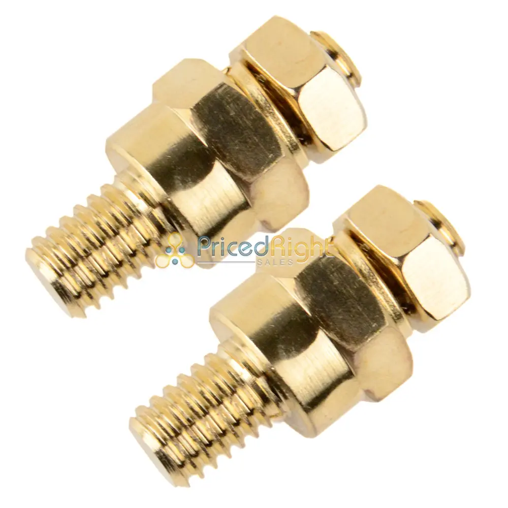 2 Pack Gm Short Battery Side Post Terminal Tap Extender Gmc Mount Gold Plated 1