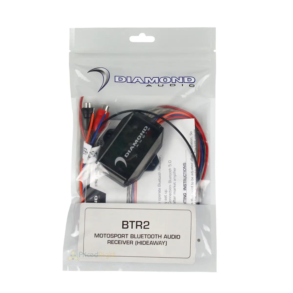 Diamond Audio Motorsport Waterproof Bluetooth Hideaway Receiver Wireless Btr2 1